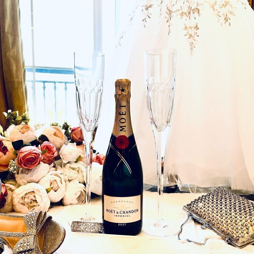♥️ TALL Mid Century Champagne flutes, oversized tall wedding glasses PRICE FIRM. - Picture 7 of 17
